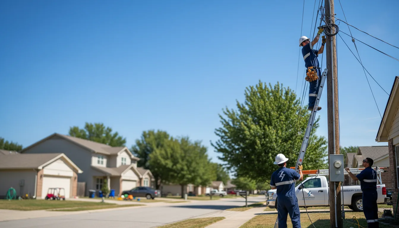 Residential electrician providing installation services in Webber, KS